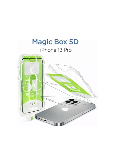 Apple iPhone Uyumlu  13 Pro 5d Şeffaf Ekran Koruyucu Cam Full Kaplama