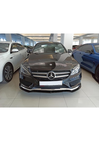 Mercedes W205 Ön Tampon Altı Lip Plastik Kulaklı Parlak Siyah N11.1438