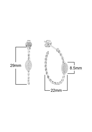 Zirkon Taşlı Pırlanta Montür Gümüş Rengi Kaplama Oval Desenli Gü