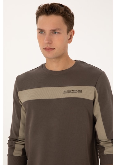 U.s. Polo Assn. Erkek Vizon Sweatshirt 50316354-vr052 Vızon