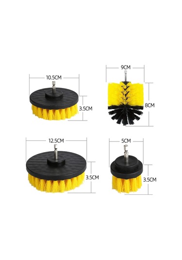 4'lü Fırça Aparatı Şarj Edilebilir Temizleme Fırçası Seti