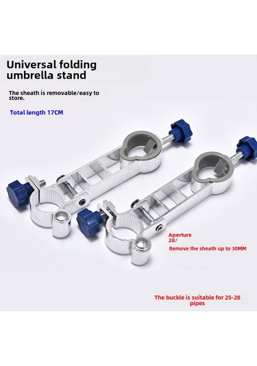 Teltree Alüminyum Çok Amaçlı Çıkırırken Uzunlaştırılmış 17cm Olta Sandalyesi Şemsiye Tutucu Aparatı - Güçlü Klem İle Sabitlenir, Olta Malzemeleri Erişimi Kolay