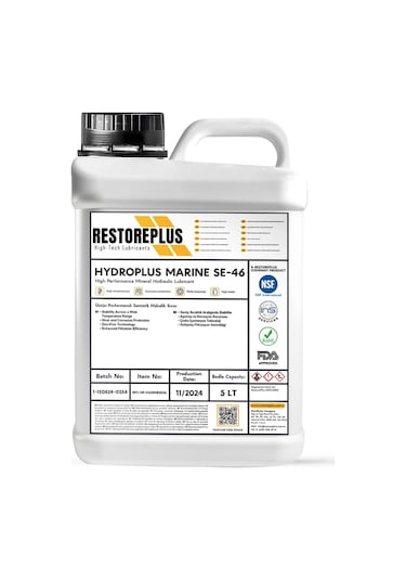 Restoreplus Hydroplus Marıne Se-46 Üstün Performanslı Sentetik Hidrolik Sıvısı 5 Lt