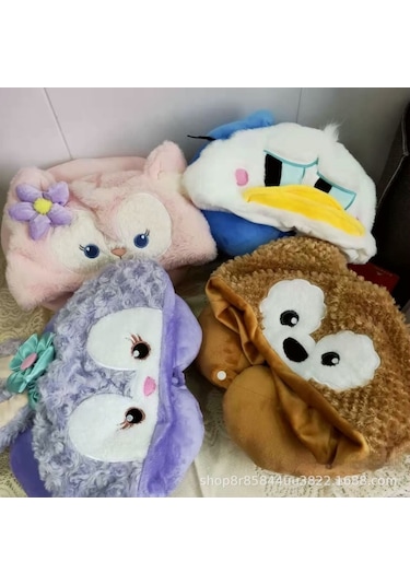 Sevimli Peluş Kapüşonlu U Şeklinde Yastık-feifei