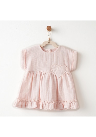 Andywawa Kız Bebek Elbise Dress Muslin Anw-ac26620 Pembe