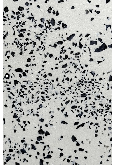 Dekoratif Terrazzo Yuvarlak Tepsi 26 Cm Beton Mermer Desenli Sunumluk Organizer Tepsi Marble