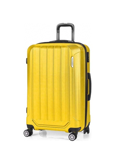 Polo&sky Spring Model Sarı Renk Orta Boy Valiz Bavul Sari