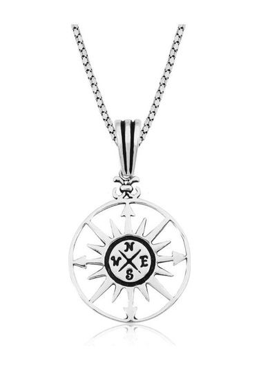 Gümüş Pusula Kolye (551180006)