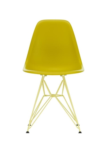 Vitra Eames Plastik Yan Sandalye Re Dsr Duotone, Geri Dönüştürülmüş Plastik Sarı