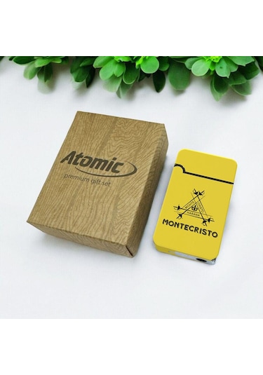 Montecristo Plastik Jet Alev Delicili Puro Çakmağı Sarı
