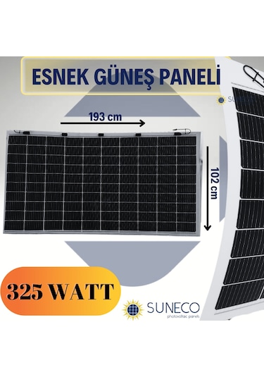 325 Watt Yarı Esnek Güneş Paneli Half Cut Monokristal Solar Güneş
