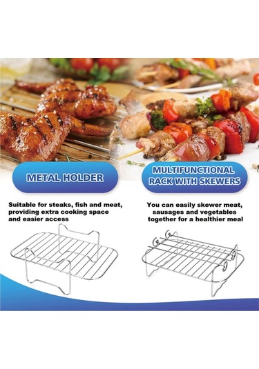 Sones Ninja 3.7-4.2qt Air Fryer Aksesuarları 6'sı 1 Arada Set