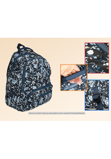 Bagacar 1215 Krinkıl Kumaş Su Geçirmez Laptop Bölmeli Okul Ve Günlük Sırt Çantası Turuncu
