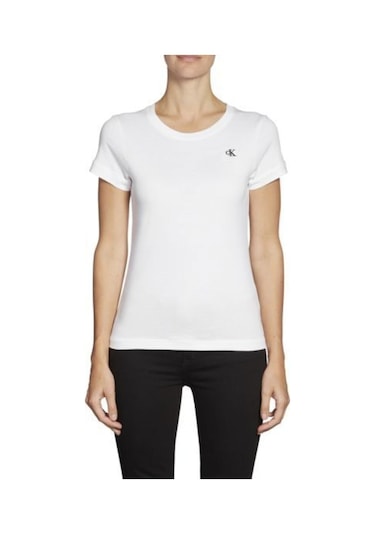 Calvin Klein Kadın Tişört-j20j212883 Beyaz