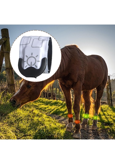 Homyl Açık Binicilik Koşu Için Led At Ayak Bileği Beyaz Beyaz