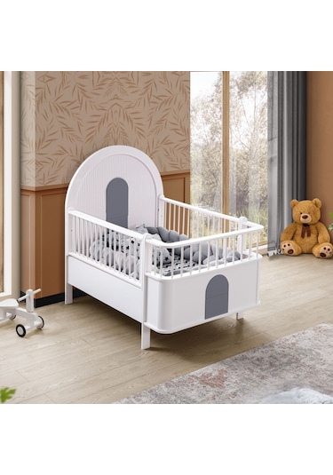 Mdf Beşik, Venüs Büyüyen Beşik 90x130 - Venüs Karyola 90x190 Beyaz