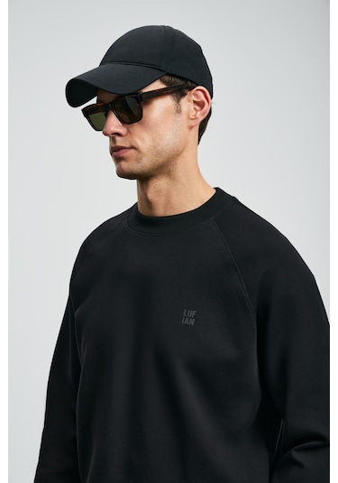 Lufian Grant Erkek Sweatshirt Siyah Siyah 112030179100100 Siyah