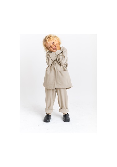 Oliventhekid Unisex Ceketli Takım Bej Bej