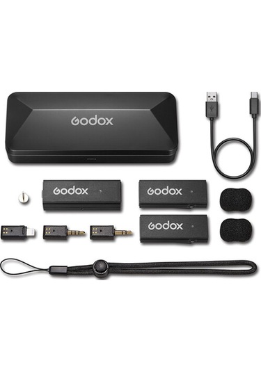 Godox MoveLink Mini Kablosuz Mikrofon Kit2 (Siyah)