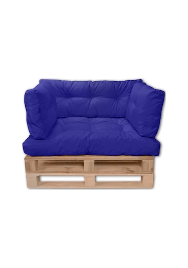 Dekosoy Dış Ve Iç Mekan Palet Minderi Takımı - Saks Mavi4 Lü