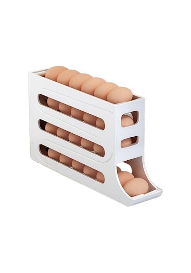 Fosenze Pratik Yumurta Saklama Ve Dağıtma Kutusu - Beyaz, 4 Katlı, Bpa İçermez, Kaymaz Tabanlı Beyaz