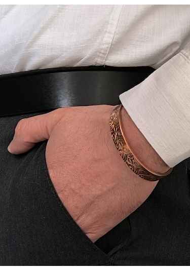 Bakır Bileklik Lazer Kesim 3 Bakır