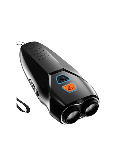 Köpek Havlama Kontrol Cihazları Led El Feneri İle Çift Sensörlü Havlama Önleyici Cihaz Ultrasonik Kö-siyah