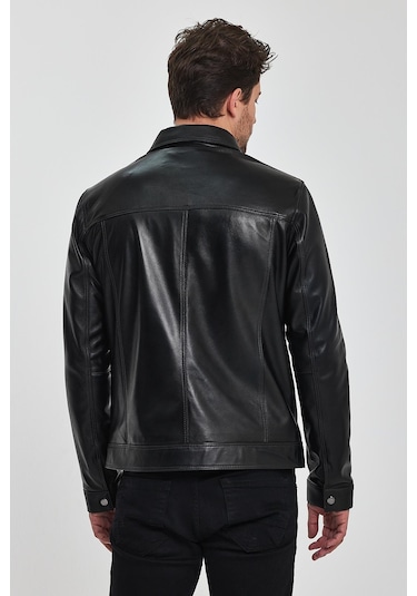 James Siyah Deri Mont 001