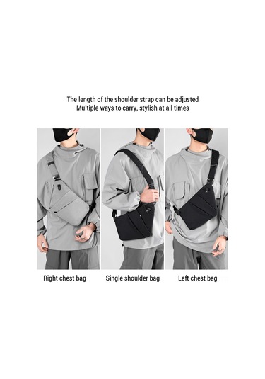 Maiyame Hafif Ve Çok Amaçlı Göğüs Çantası - Erkek/kadın İçin Moda Ve Konforlu Seyahat Aksesuarı Siyah
