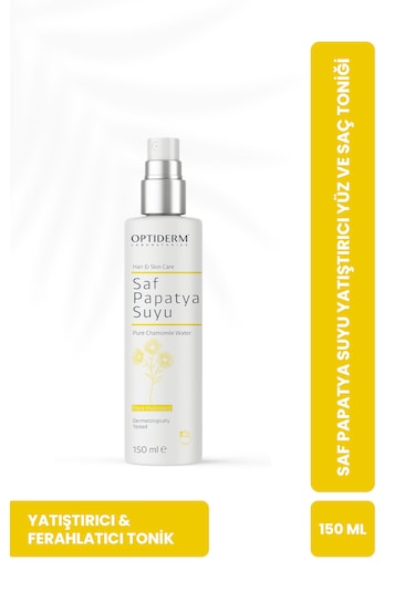 Optiderm Papatya Suyu Saç Ve Yüz Toniği %100 Doğal Ve Saf 150 Ml