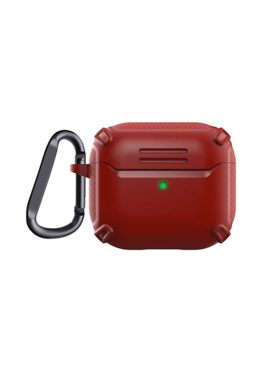 Airpods 3. Nesil Uyumlu Kılıf Zore Airbag 26 Silikon-Kırmızı Kırmızı