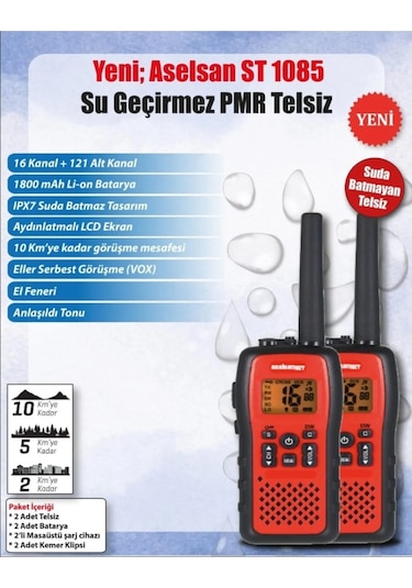 Aselsannet ST-1085 PMR 2'li Set El Telsizi