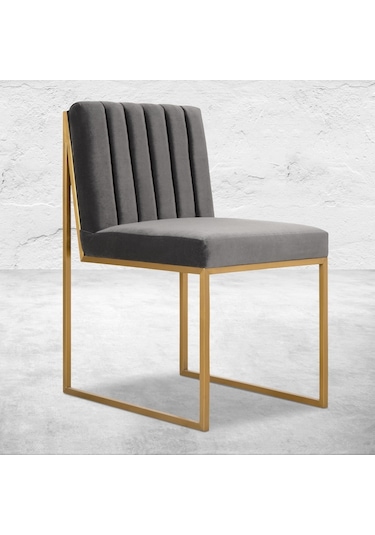 Modern Gold Sandalye Siyah