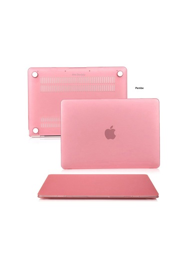 Macbook Uyumlu Air M1 Kılıf 13 İnç Mat Buzlu Flu Touchıd'li M1 Air A2337 A2179 A1932 İle Uyumlu Pembe
