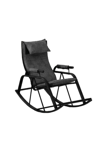 Sallanan Sandalye, Metal Ayaklı Tv Koltuğu, Sallanır Dinlenme Koltuğu, Demonte Sallanan Berjer Gri