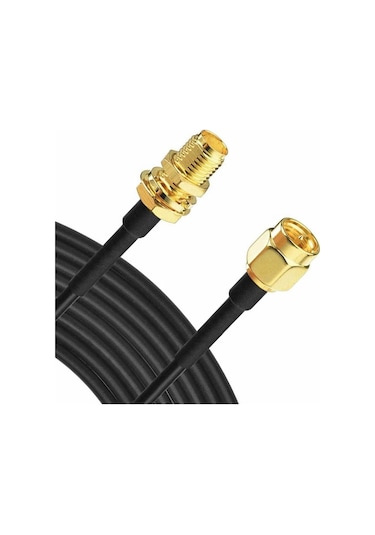 Rg174 50 Ohm Koaksiyel Sma Erkek Dişi 10 Metre Kablo Rf Sinyal Uzatma Kablosu 0-6ghz Koeksiyel