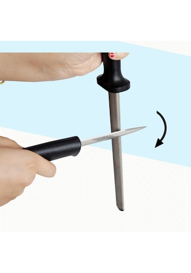 Homyl Profesyonel Elmas Mutfak Kalemtıraş Çubuk Bileme Aracı 30cm