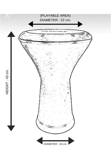 Vatan Darbuka Turuncu Büyük Boy Çömlek