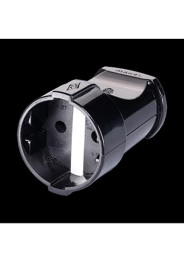 Makel Topraklı Dişi Fiş Siyah 10053