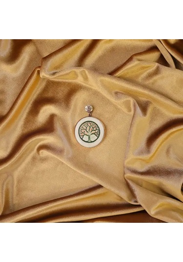 Bronz Harmonyası Bronz Çini Taşlı Çelik Zincir Kolye