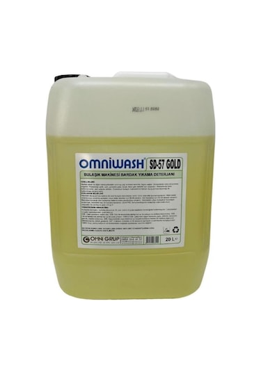 Omniwash Sd-57 Gold Endüstriyel Sıvı Bulaşık Makine Yıkama Deterjanı 20 L