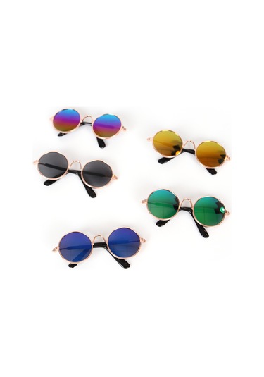 Geekyou Kedi Köpek Güneş Gözlüğü, Yeşil Yansıtıcı, 8cm Genişlik, Evcil Hayvan Moda Aksesuarı