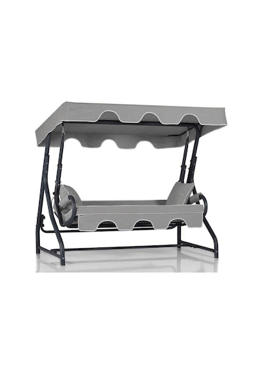 Olea 3 Kişilik Bahçe Balkon Teras Salıncağı Açık Gri