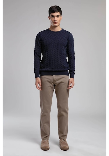 Jefta Erkek O Yaka Kazak Lacivert-21064 Lacivert