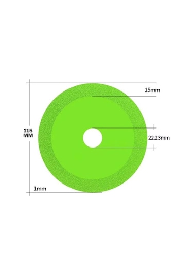 Cam Seramik Taş Fayans Şişe Vazo Kesme Diski 115 Mm