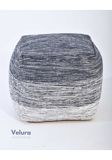 Delight Navy - White - Puf Mavi