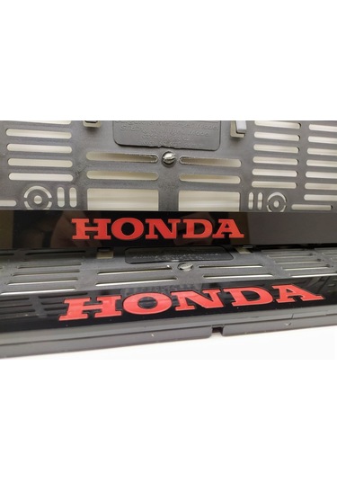Honda Logolu Yazılı Pleksi Takmatik Plakalık Takımı 2'Li Set 548332005