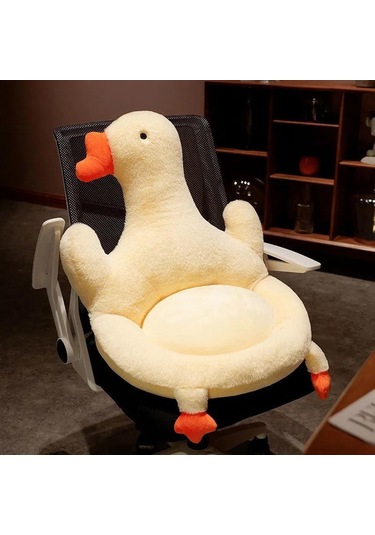 Beyaz Araba İçin Yüksek Kaliteli Peluş Yastık Yaratıcı Oyuncaklar Büyük Kazlar Sandalye Yastıkları Kaymaz Araba Minderleri