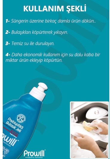Prebiyotikli Bulaşık Jeli 400 Ml Temiz İçerikli, Çevre Dostu