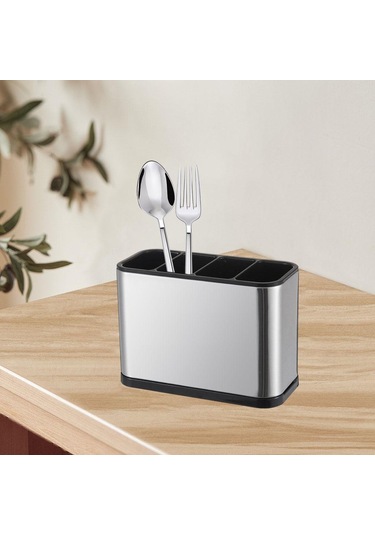 Suntek Spatula Çatal Tutucu Sofra Depolama Dikdörtgen-4-yuva Dikdörtgen 4 Yuva